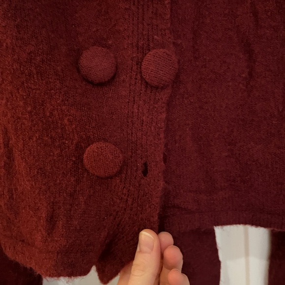 NWOT For Love and Lemons Adalyn Cardigan Burgundy S - Picture 8 of 8